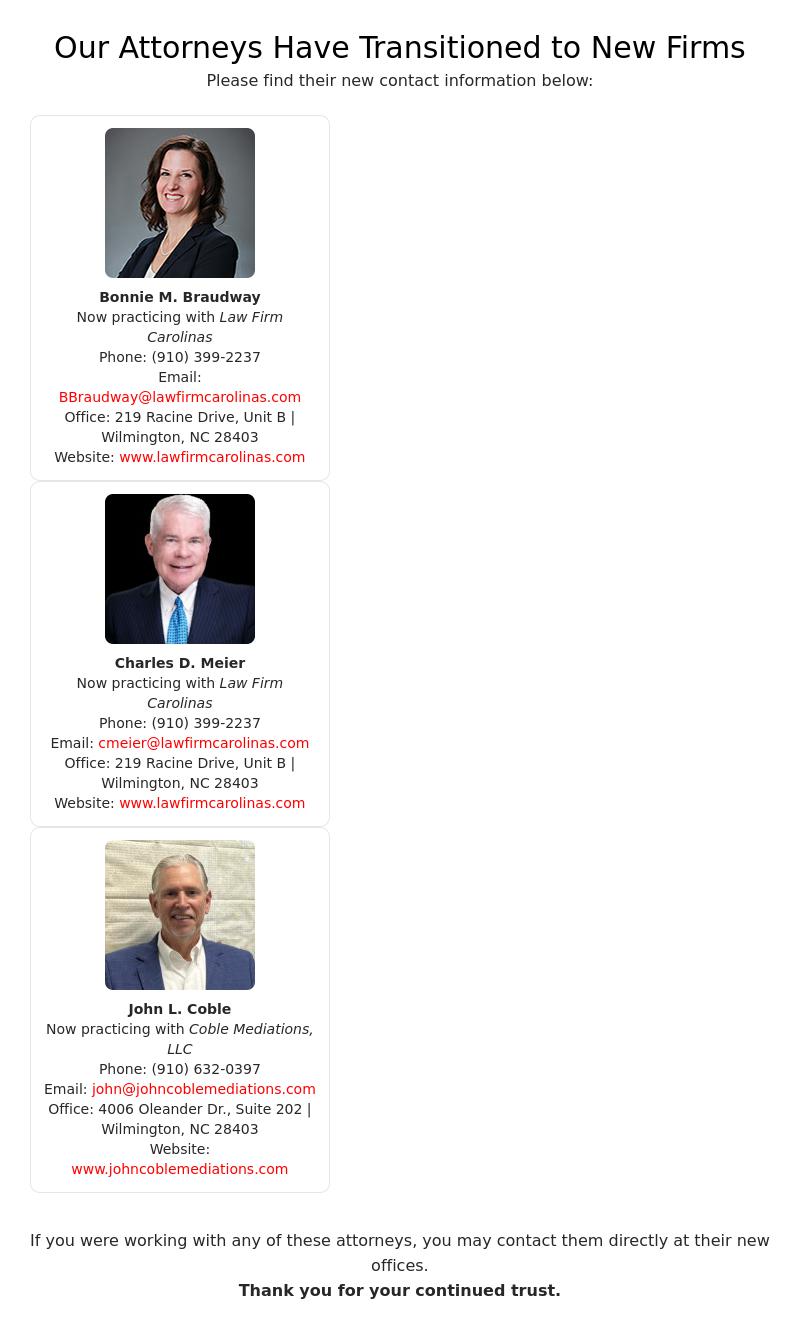 Marshall Williams & Gorham - Wilmington NC Lawyers