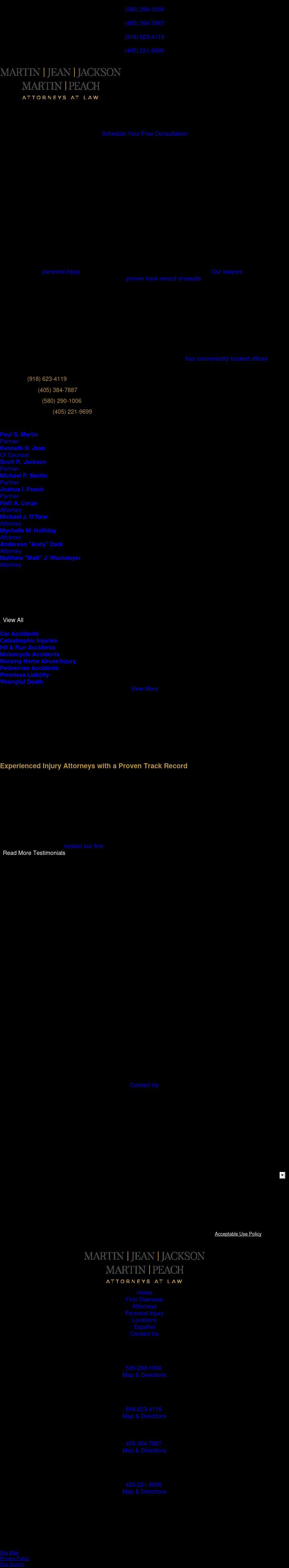 Martin Jean & Jackson, Attorneys at Law - Ponca City OK Lawyers