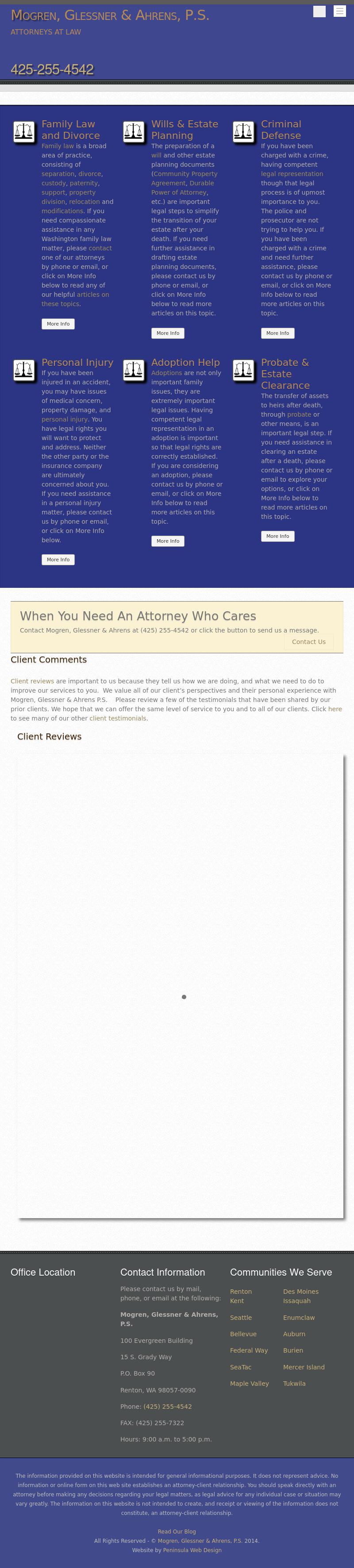 Mogren, Glessner, Roti & Ahrens, P.S. - Renton WA Lawyers