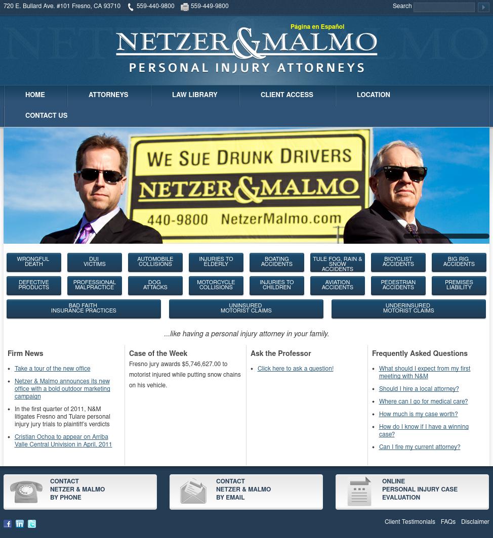 Netzer & Malmo Personal Injury Attorneys at Law - Fresno CA Lawyers