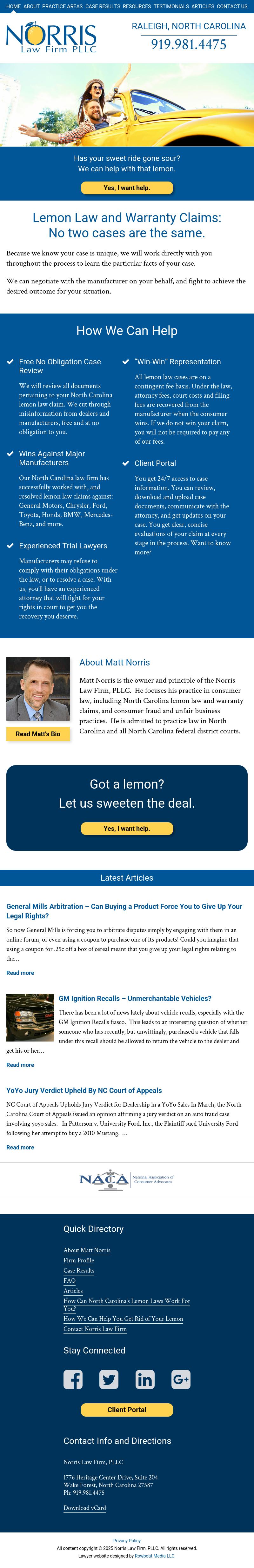 Norris Law Firm, PLLC - Raleigh NC Lawyers