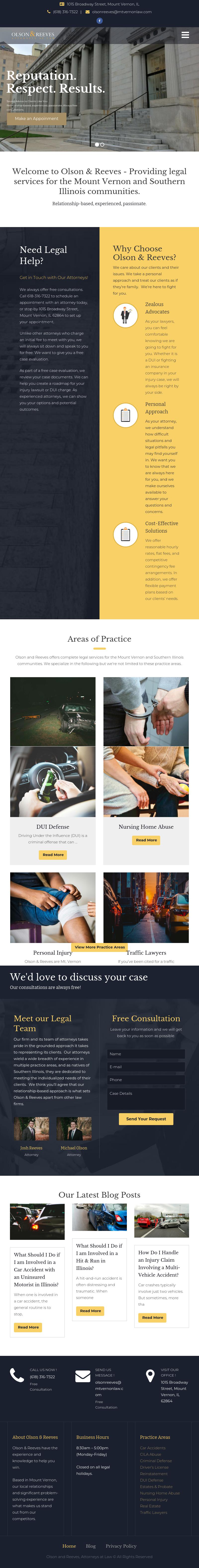 Olson & Reeves, Attorneys at Law - Mt. Vernon IL Lawyers