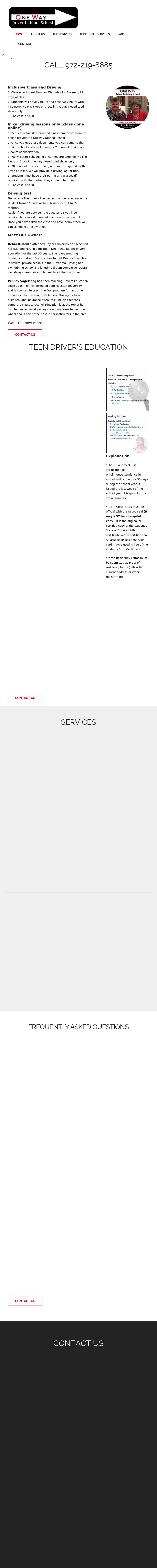 One Way Driver Training School - Lewisville TX Lawyers