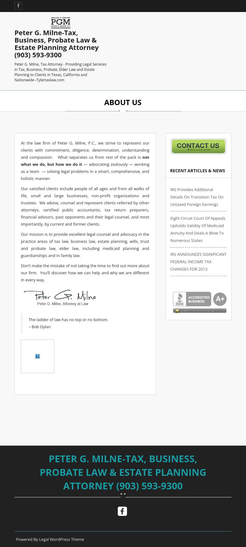 Peter G Milne PC - Tyler TX Lawyers