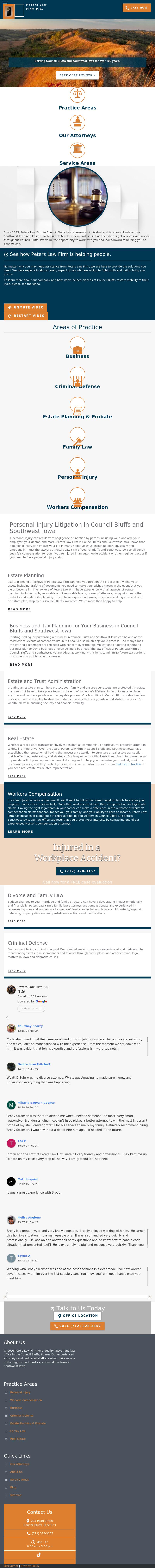 Peters Law Firm, P.C. - Council Bluffs IA Lawyers
