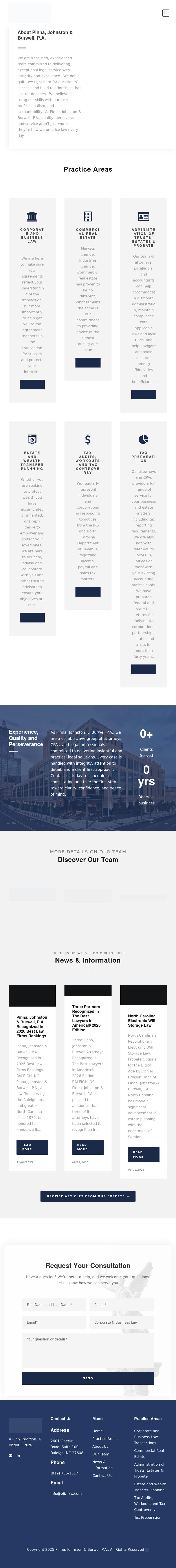 Pinna, Johnston & Burwell - Raleigh NC Lawyers