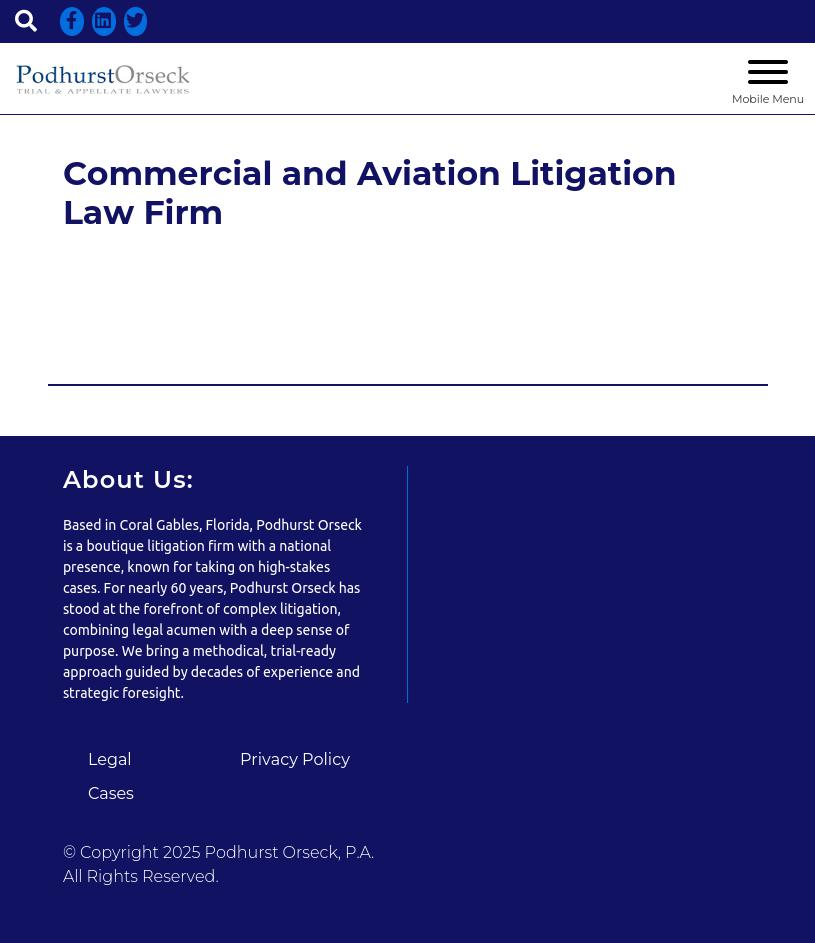 Podhurst Orseck PA - Miami FL Lawyers