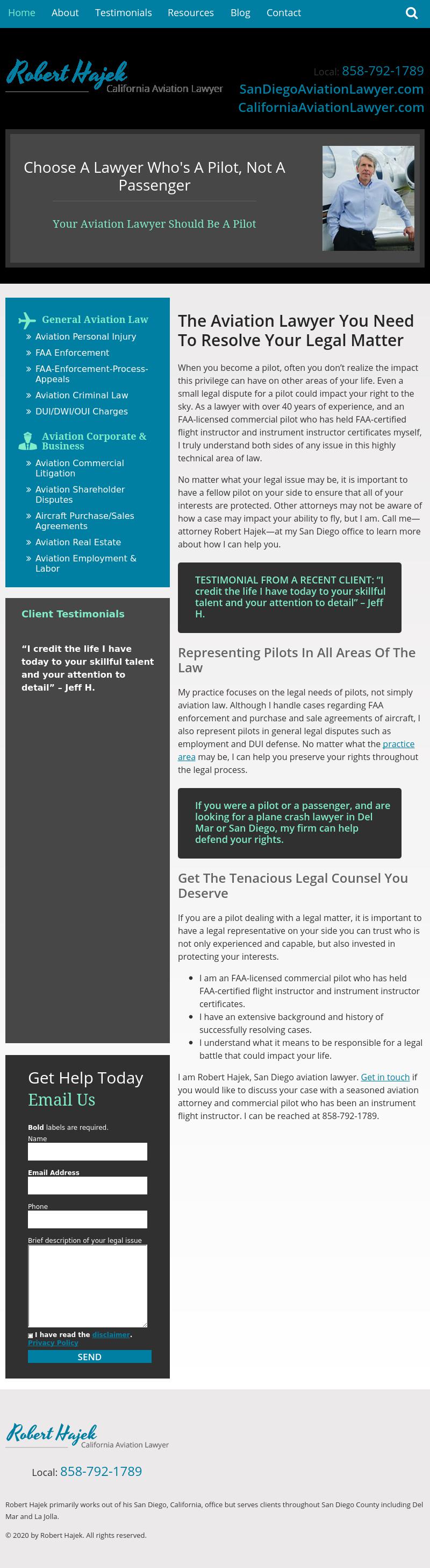 Robert Hajek - Del Mar  CA Lawyers