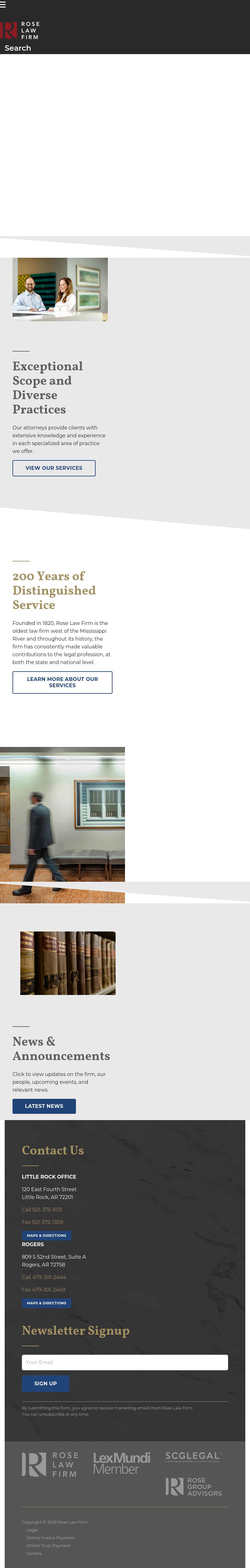 Rose Law Firm - Little Rock AR Lawyers