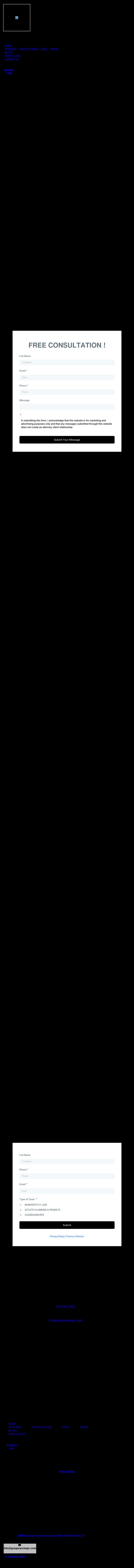 Ross Gregory A. pc - Wichita Falls TX Lawyers