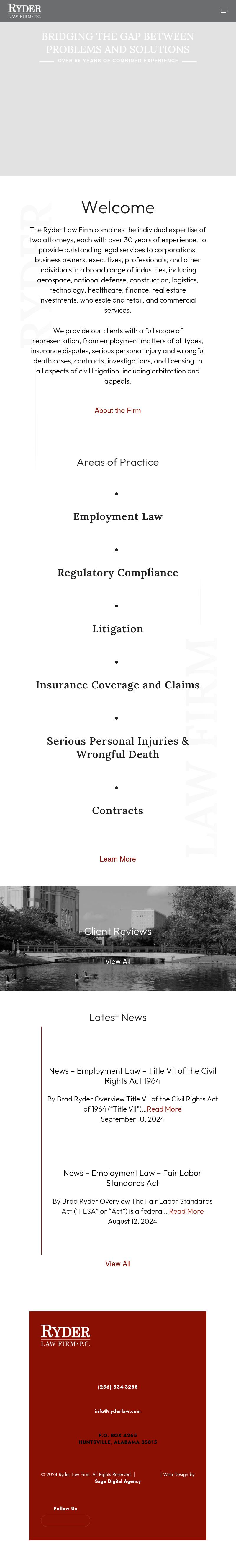 Ryder Law Firm PC - Huntsville AL Lawyers