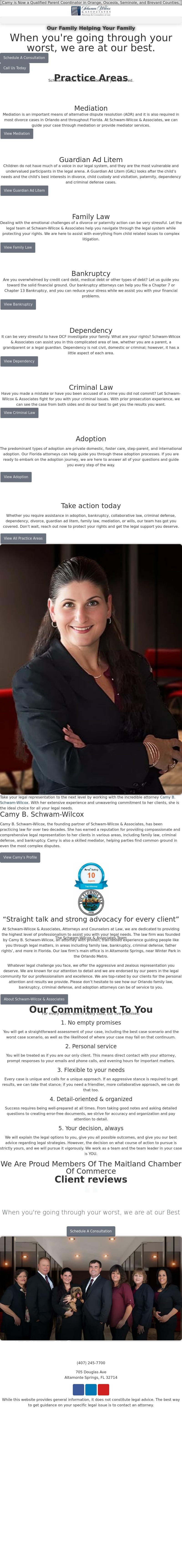 Schwam-Wilcox & Associates, Attorneys and Counselors at Law - Orlando FL Lawyers