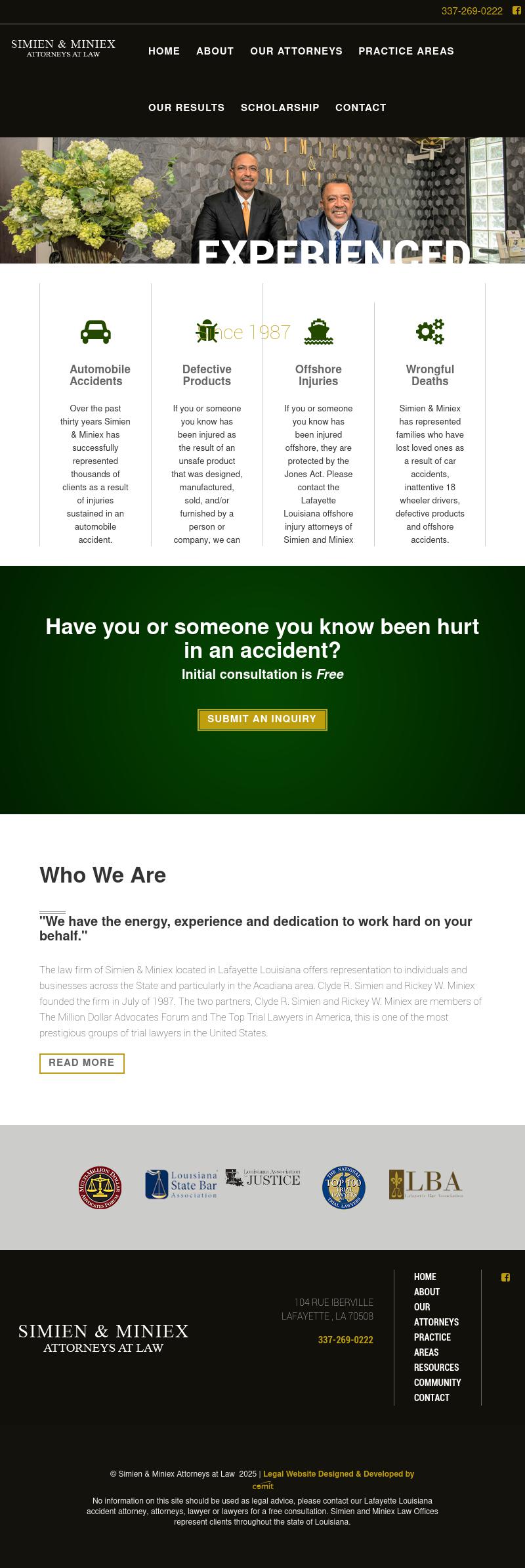 Simien And Miniex A Professional Law Corporation - Lafayette LA Lawyers