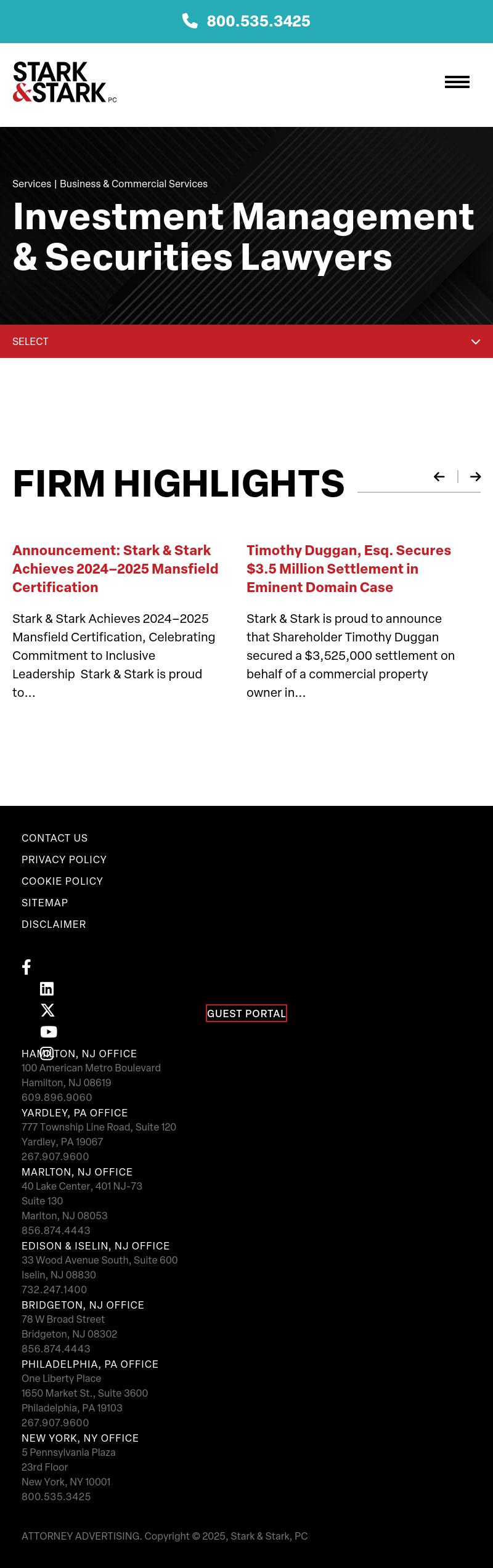 Stark & Stark Attorneys at Law - Lawrenceville NJ Lawyers