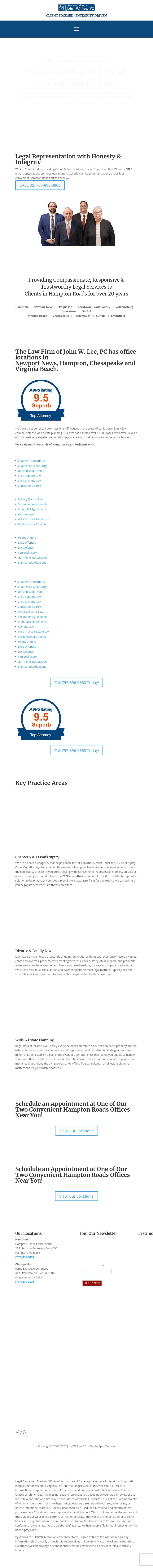 The Law Firm of John W. Lee, P.C. - Chesapeake VA Lawyers