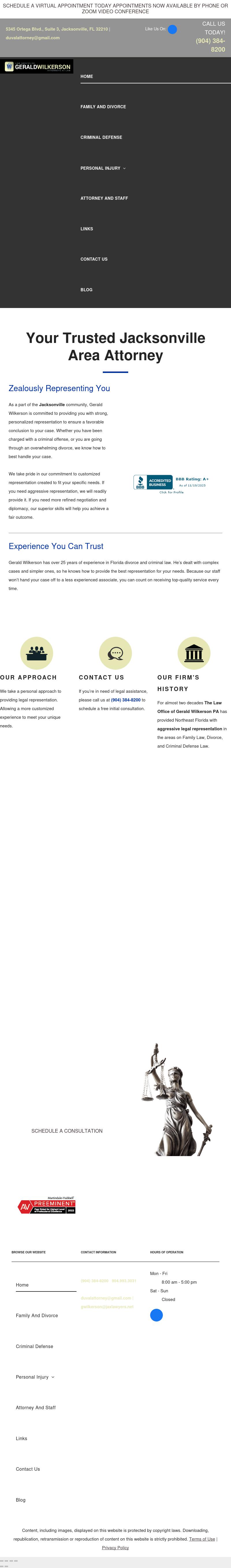 The Law Office Of Gerald Wilkerson Pa - Jacksonville FL Lawyers