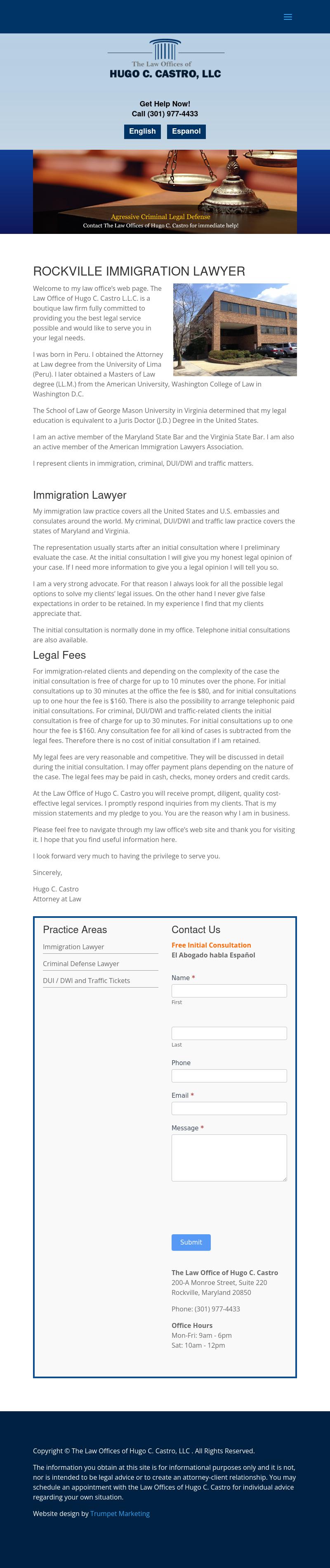 The Law Offices of Hugo C. Castro, LLC - Rockville MD Lawyers