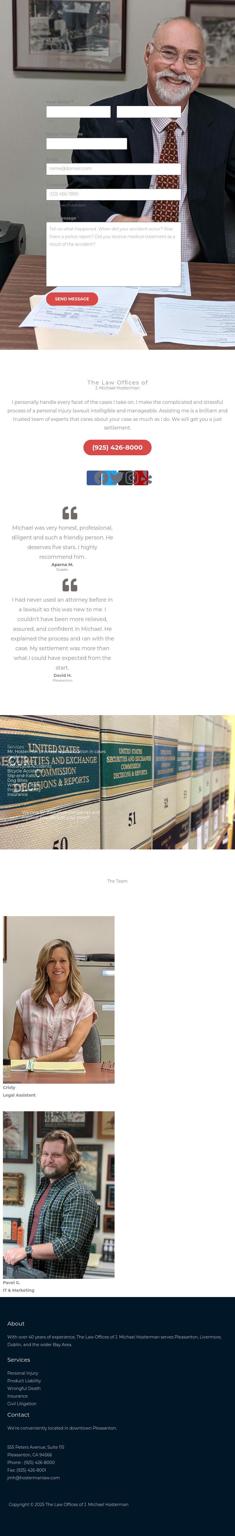 The Law Offices of J. Michael Hosterman - Pleasanton CA Lawyers