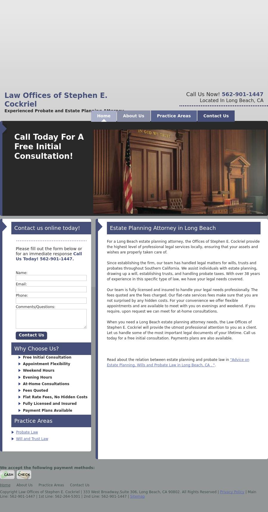 The Law Offices of Stephen E. Cockriel - Long Beach CA Lawyers