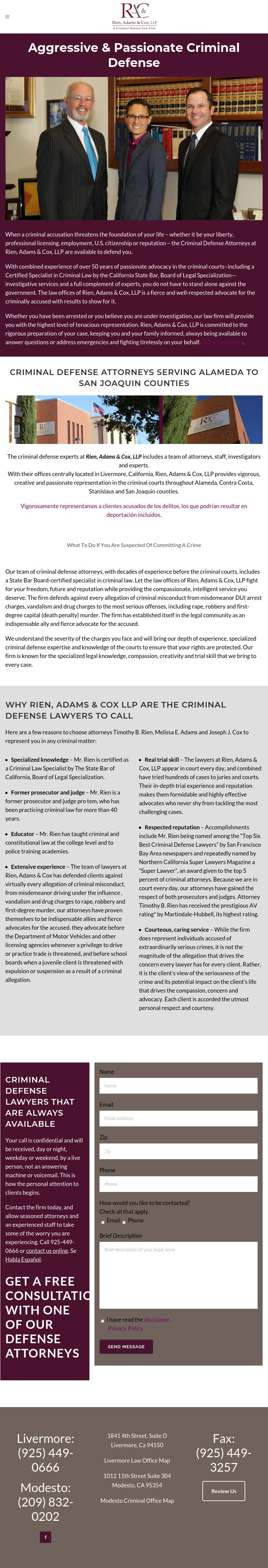 The Law Offices of Timothy B. Rien - Livermore CA Lawyers