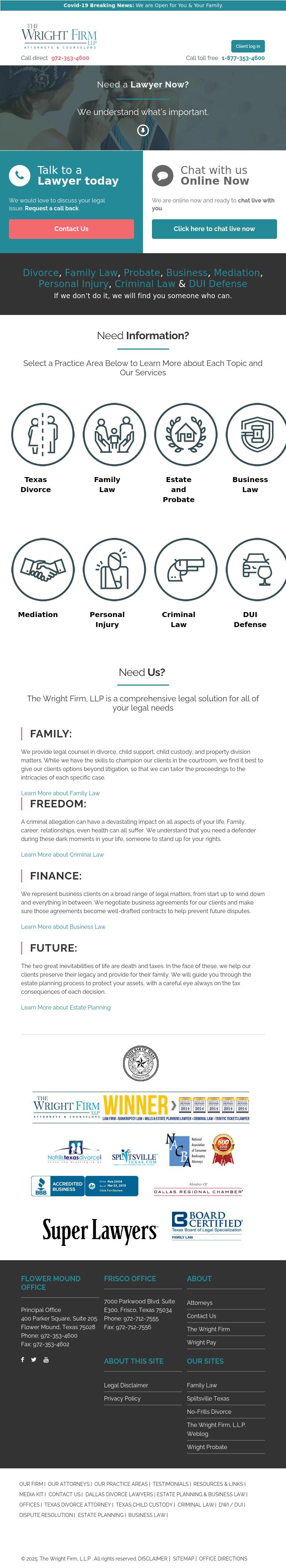 The Wright Firm, LLP -  Lewisville TX Lawyers