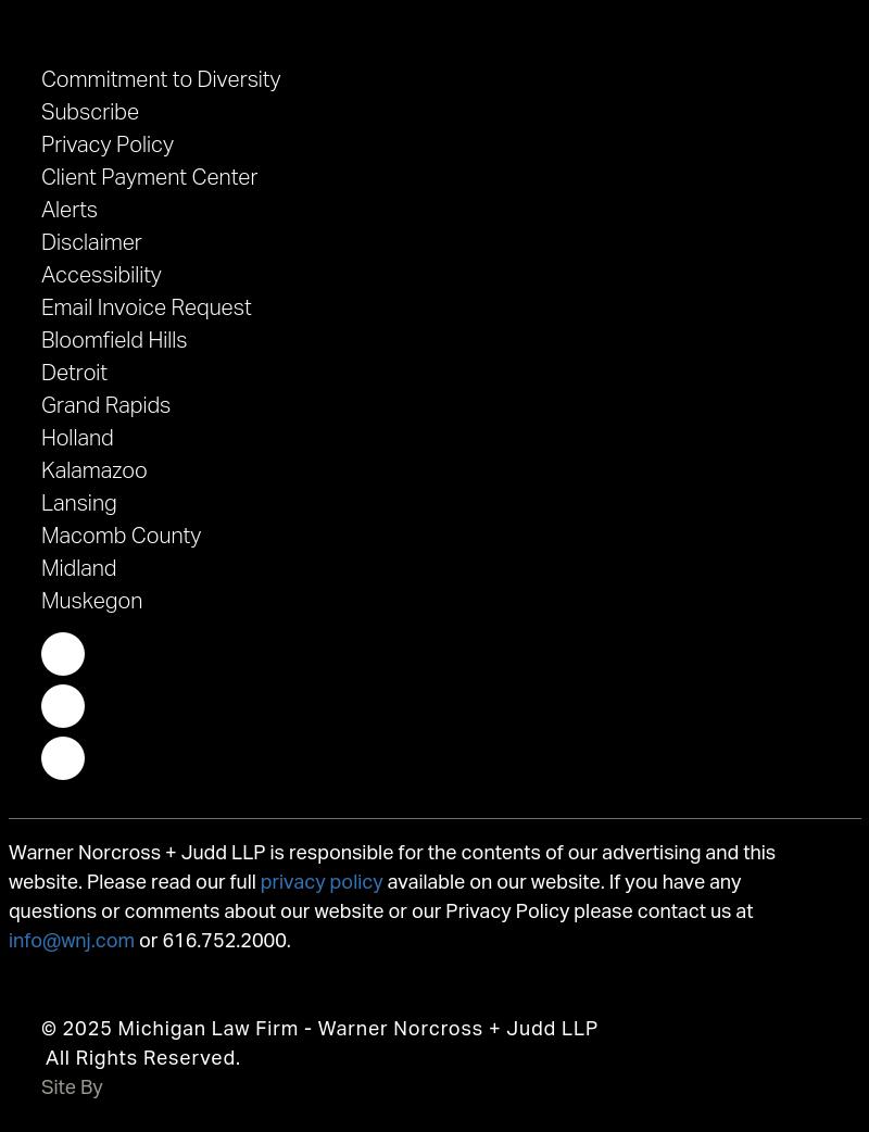 Warner, Norcross & Judd LLP Jr - Grand Rapids MI Lawyers