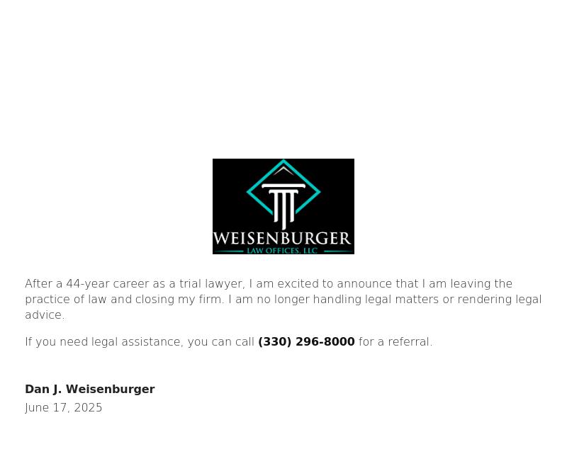 Weisenburger Law Offices, LLC - Stow OH Lawyers