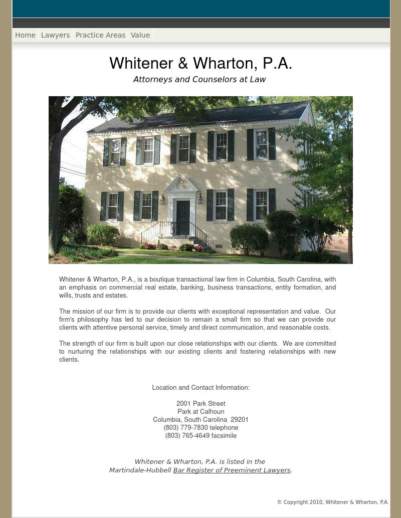 Whitener & Wharton PA - Columbia SC Lawyers
