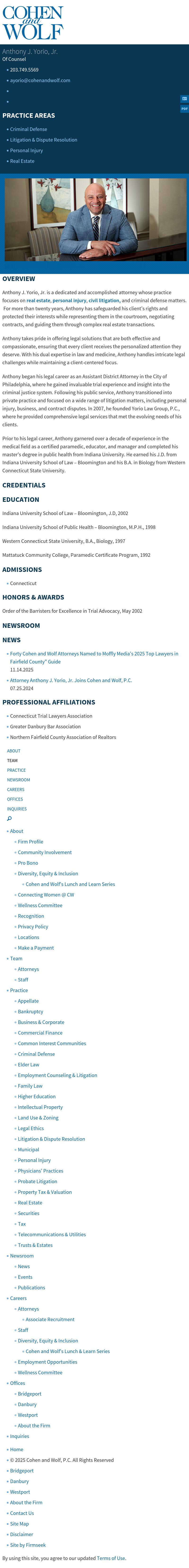 Yorio Law Group, P.C. - Westport CT Lawyers