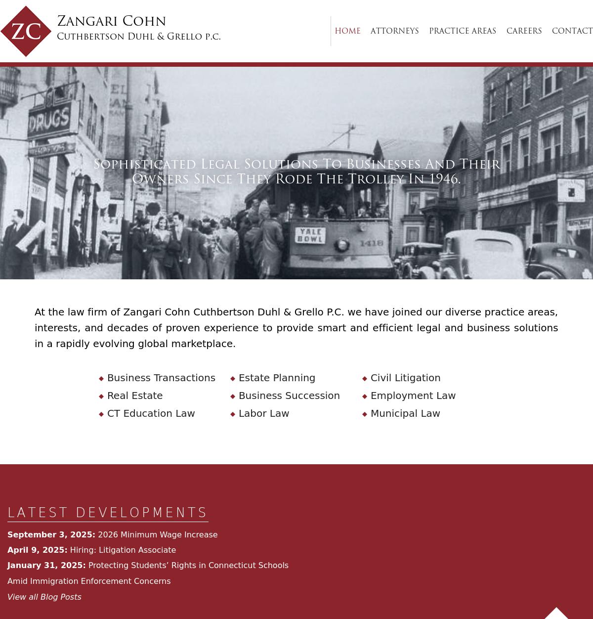 Zangari Cohn Cuthbertson PC - New Haven CT Lawyers