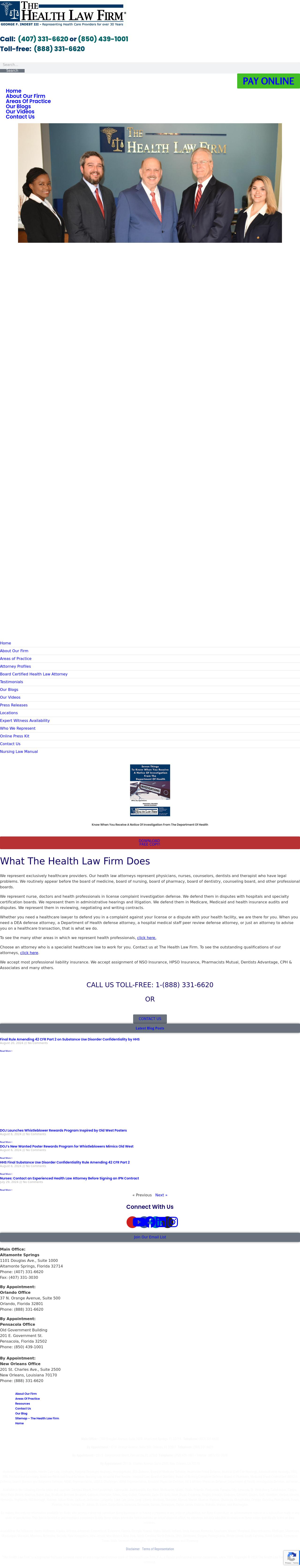 The Health Law Firm - Altamonte Springs FL Lawyers