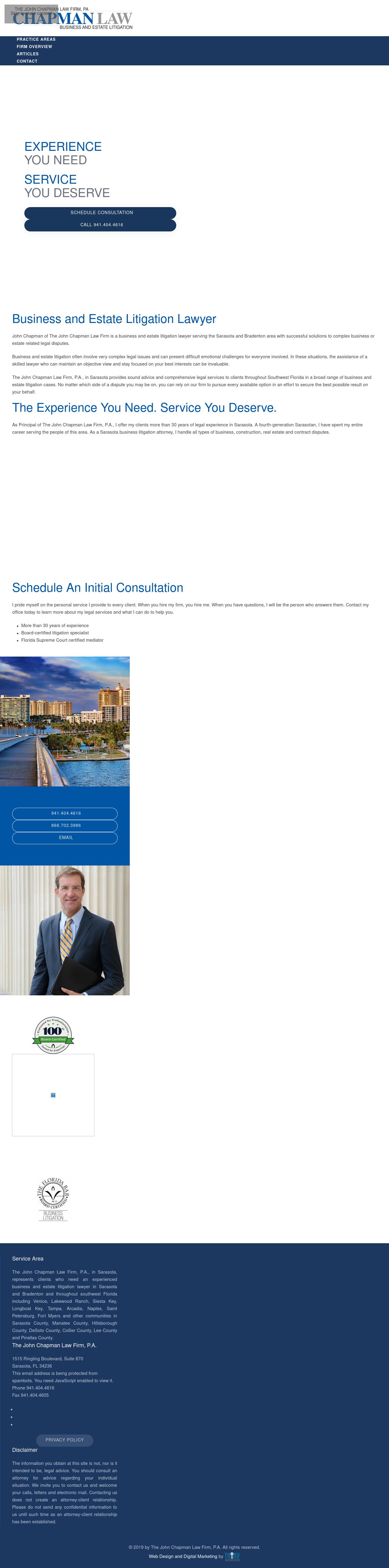 The John Chapman Law Firm, P.A. - Sarasota FL Lawyers