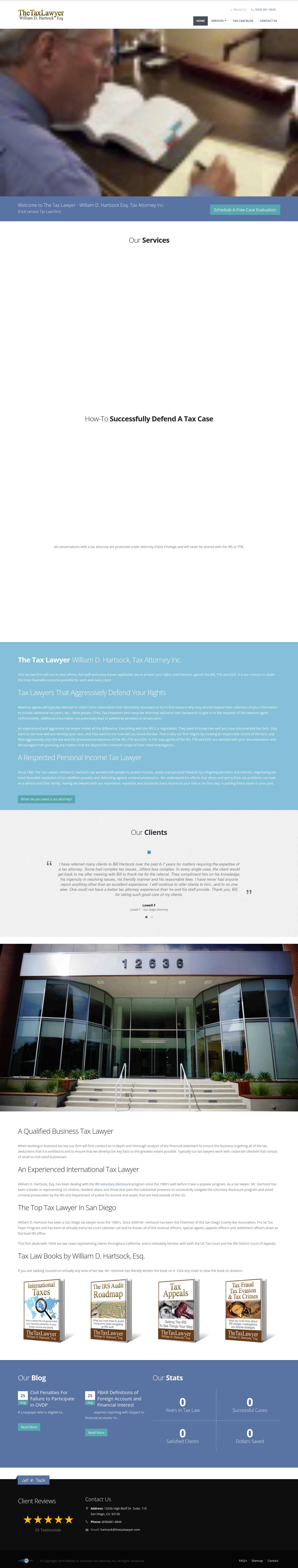 The Tax Lawyer - William D. Hartsock, Tax Attorney Inc. - San Diego CA Lawyers