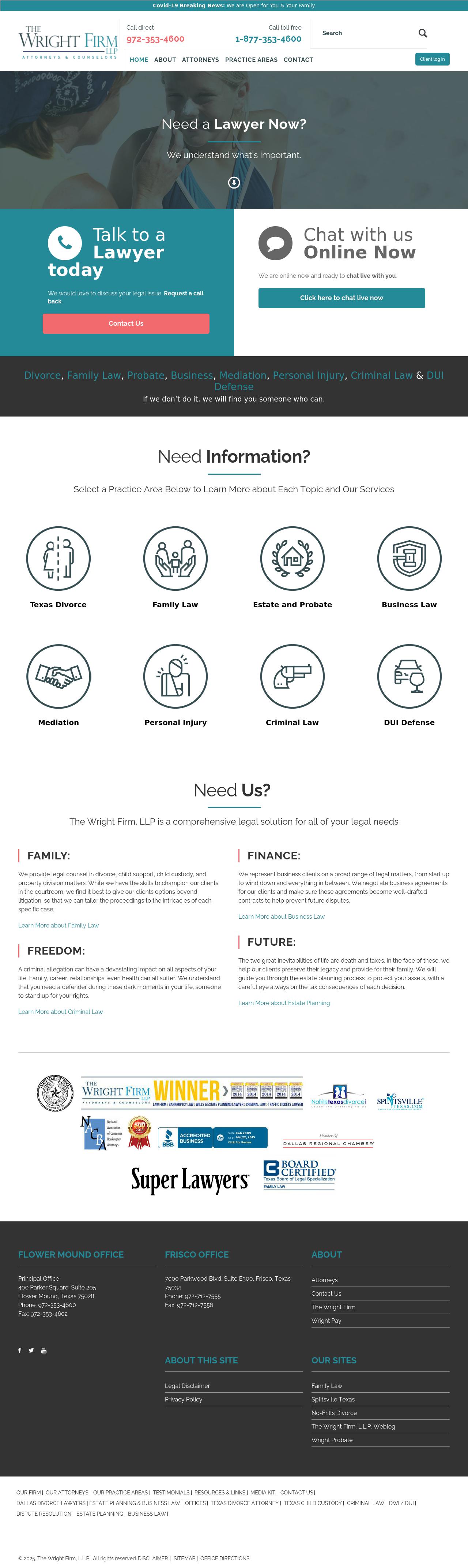 The Wright Firm, LLP -  Lewisville TX Lawyers