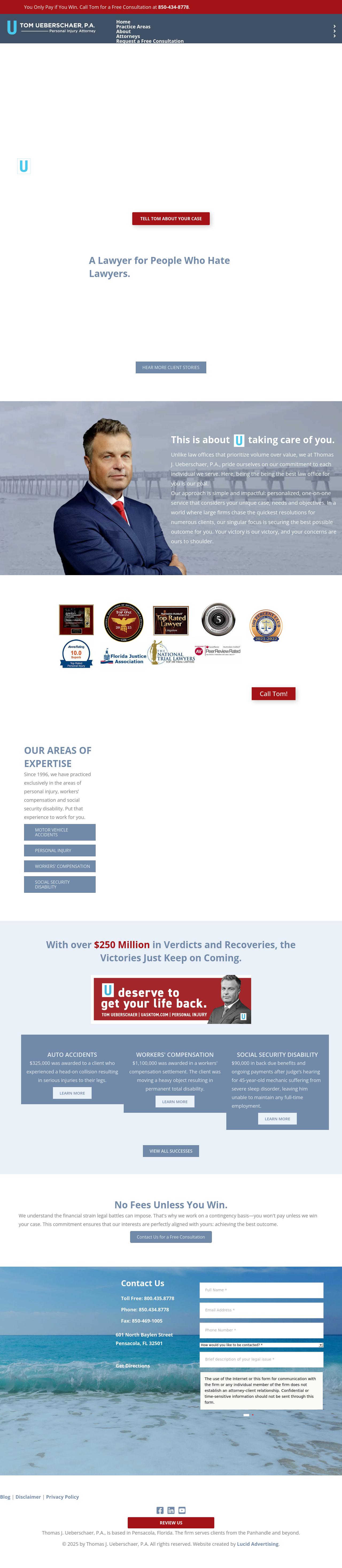 Thomas J. Ueberschaer, P.A. - Pensacola FL Lawyers