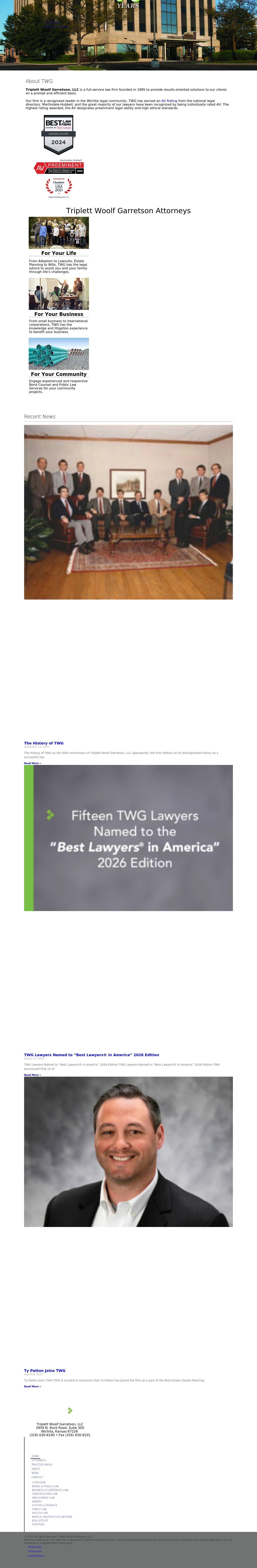Triplett Woolf & Garretson, LLC - Wichita KS Lawyers