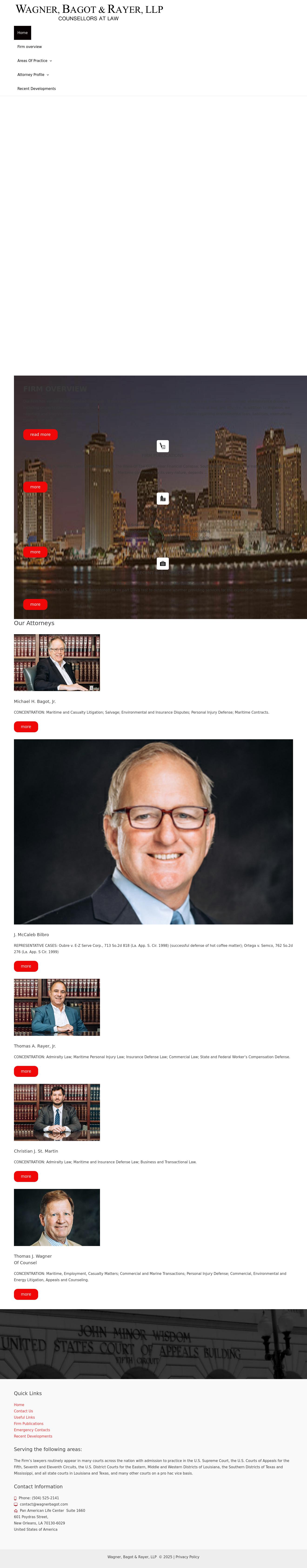 Wagner Bagot & Rayer LLP - New Orleans LA Lawyers