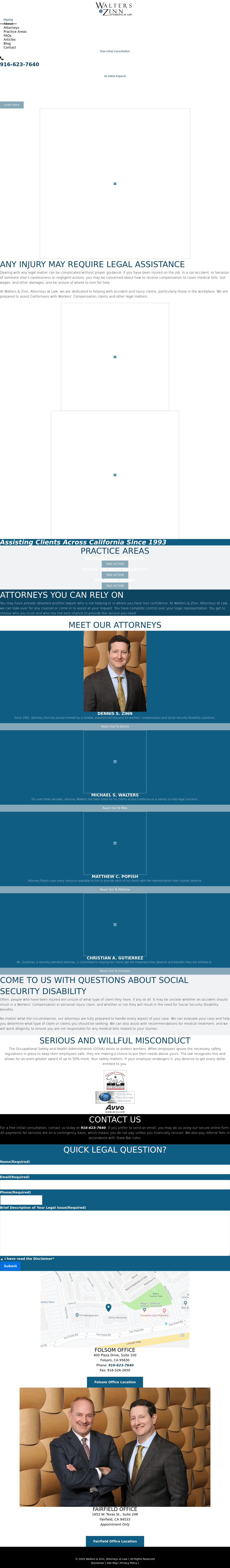 Walters & Zinn, Attorneys at Law - Folsom CA Lawyers