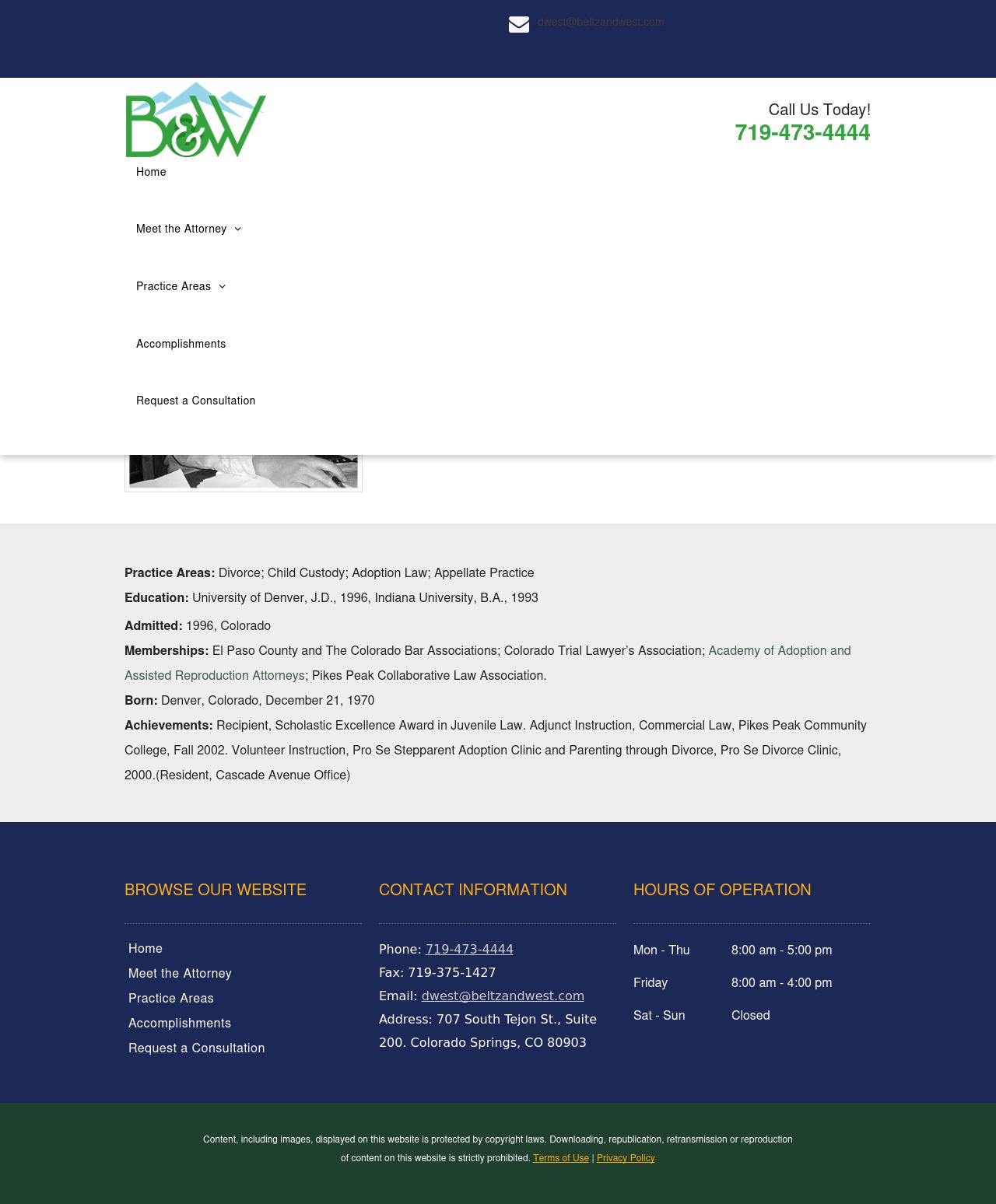 West, Daniel A., Dailey & West PC - Colorado Springs CO Lawyers