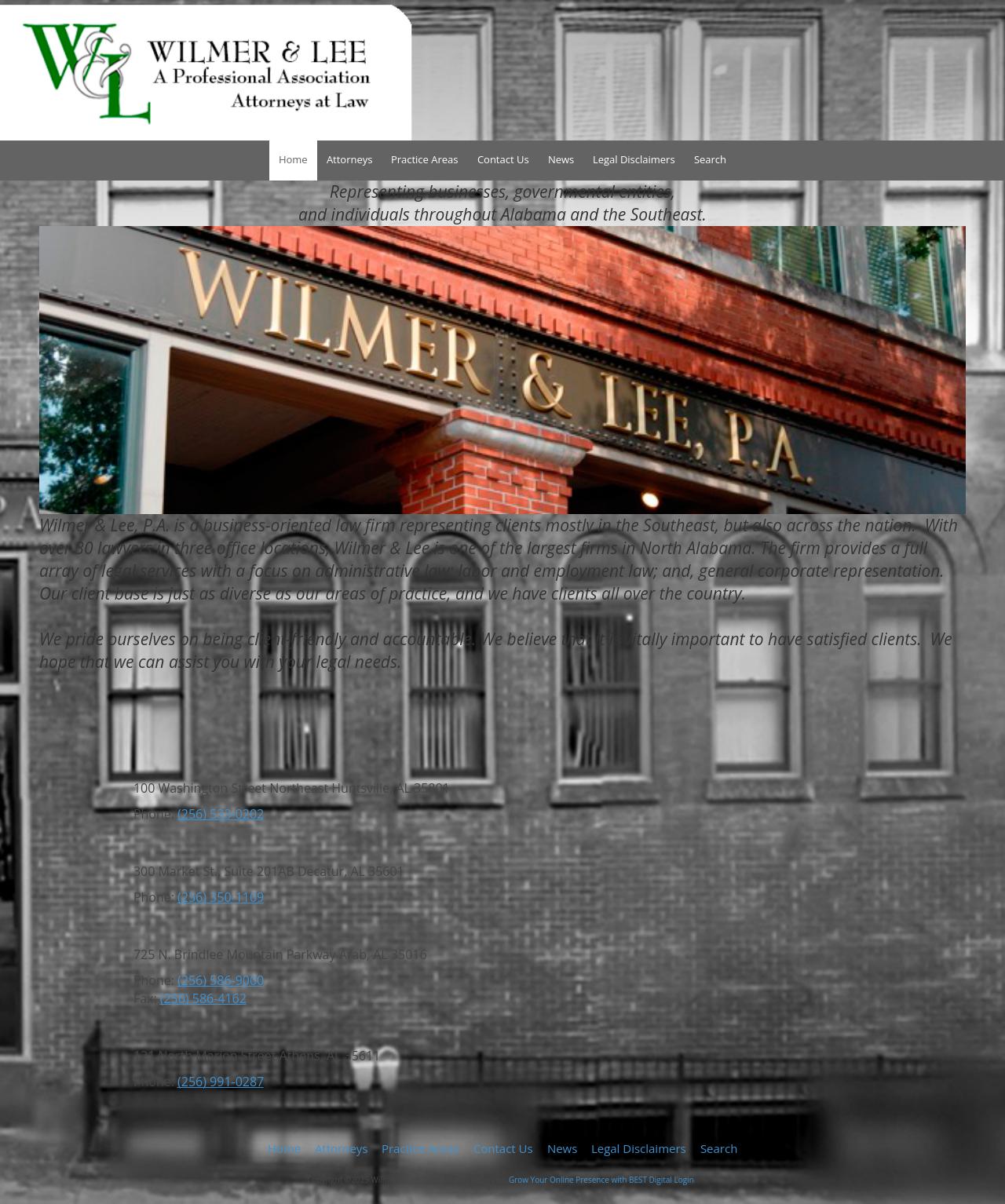 Wilmer & Lee PA - Huntsville AL Lawyers