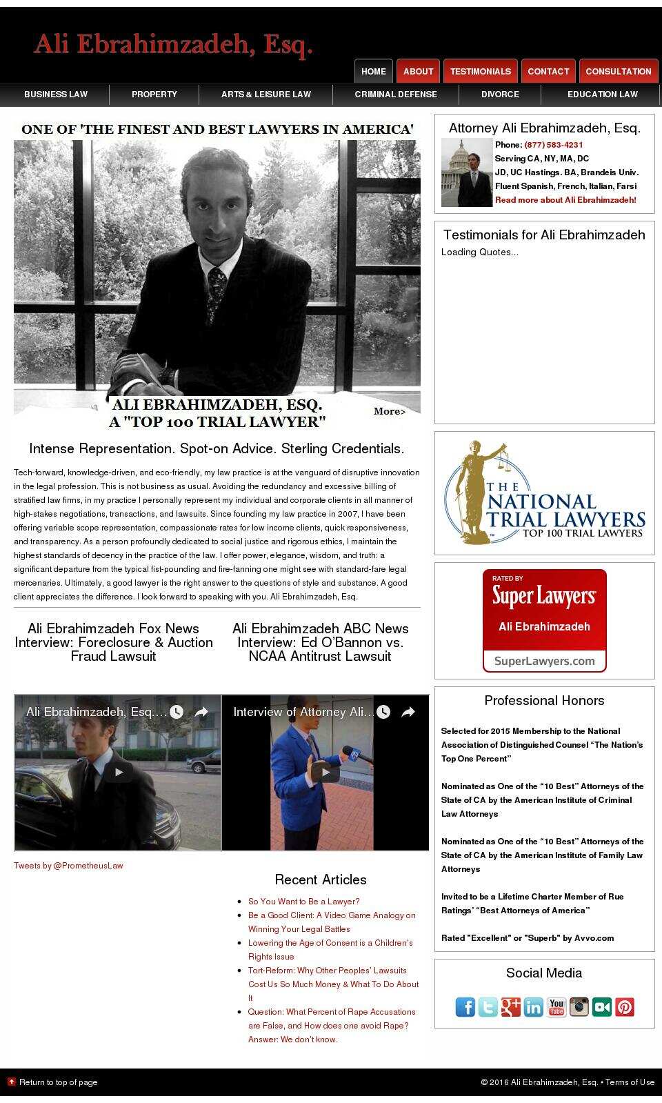 ALI EBRAHIMZADEH, ESQ. - Oakland CA Lawyers