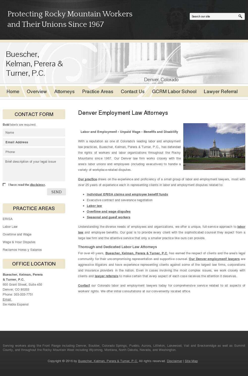Buescher, Kelman, Perera & Turner, P.C. - Denver CO Lawyers