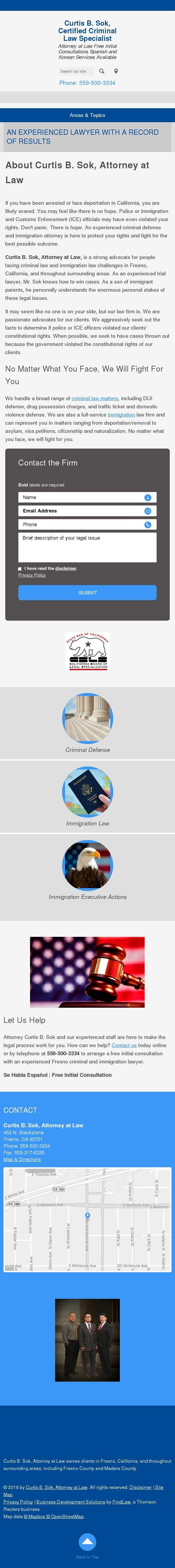 Curtis B. Sok, Attorney at Law - Fresno CA Lawyers