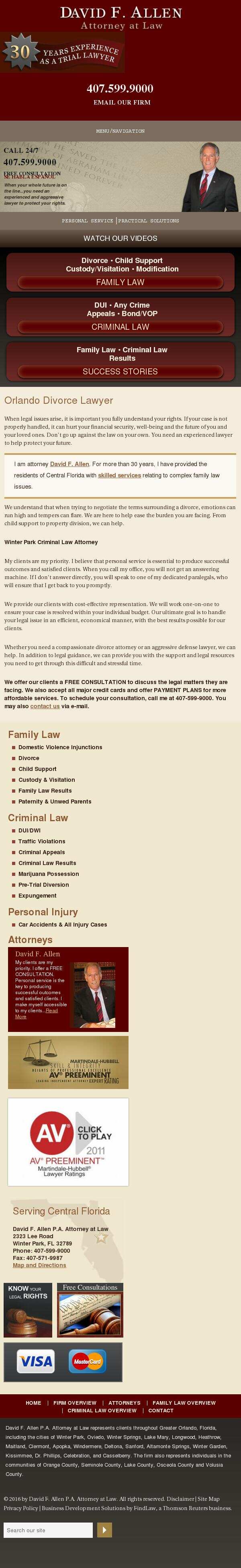David F. Allen P.A. Attorney at Law - Winter Park FL Lawyers