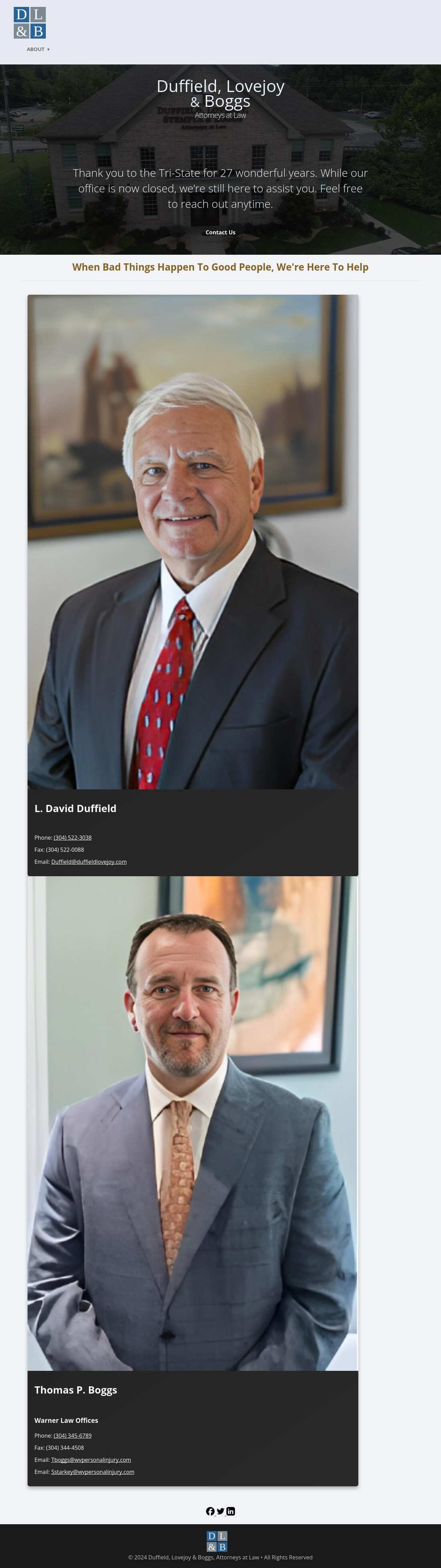 Duffield, Lovejoy, Stemple & Boggs, Attorneys at Law - Huntington WV Lawyers