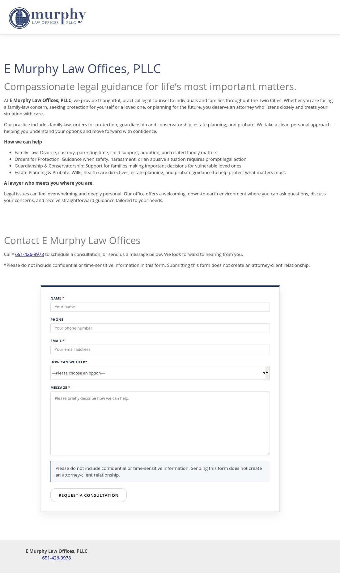 E Murphy Law Offices, PLLC - White Bear Lake MN Lawyers