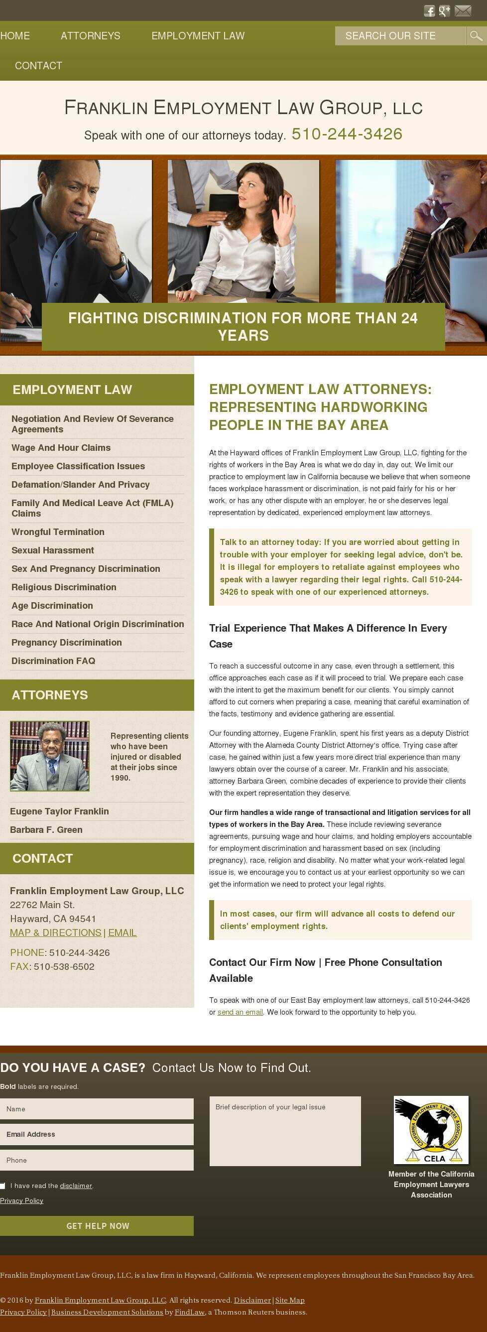 Franklin Employment Law Group, LLC - Hayward CA Lawyers