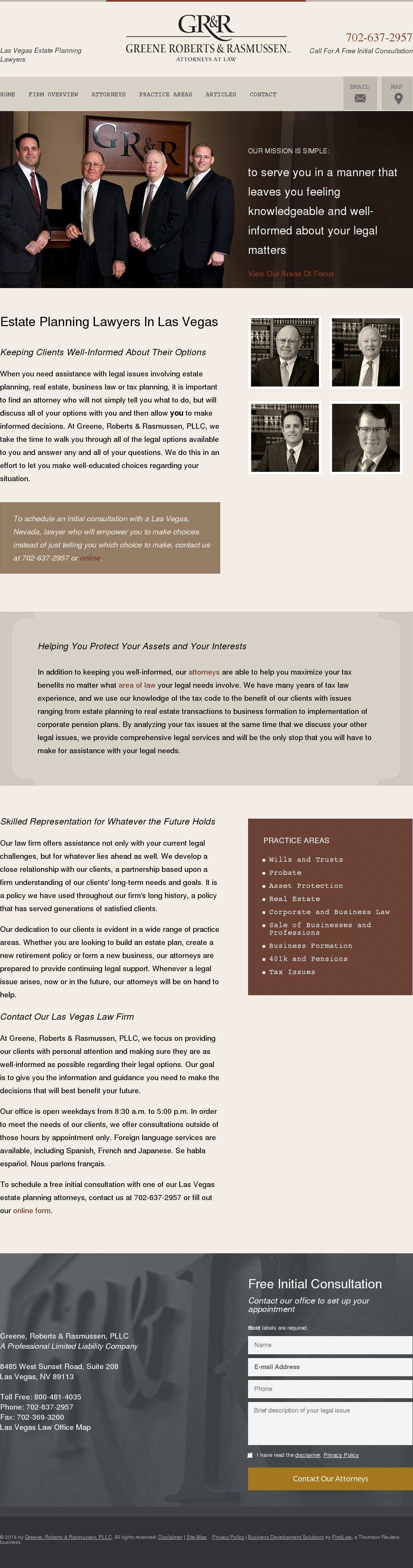 Greene, Roberts & Rasmussen, PLLC - Las Vegas NV Lawyers
