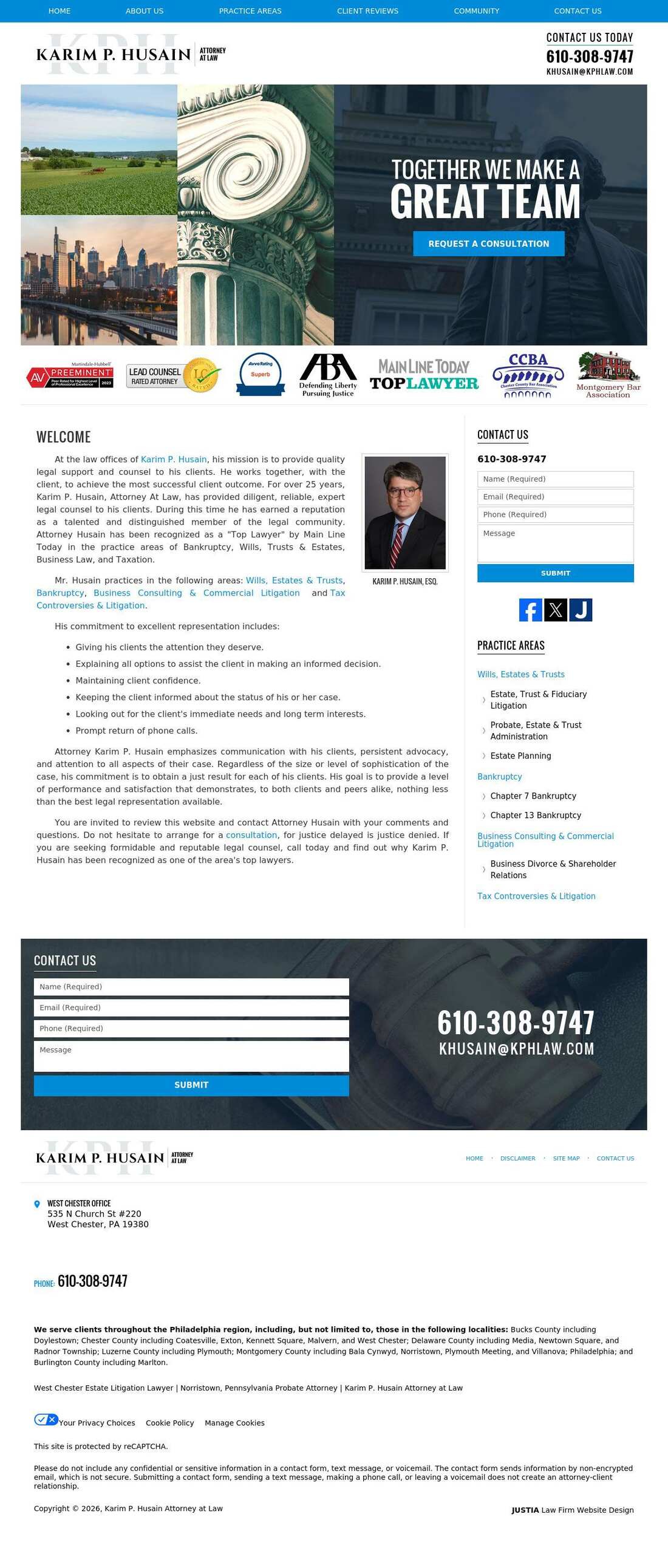 Karim P. Husain, Attorney at Law - Radnor PA Lawyers