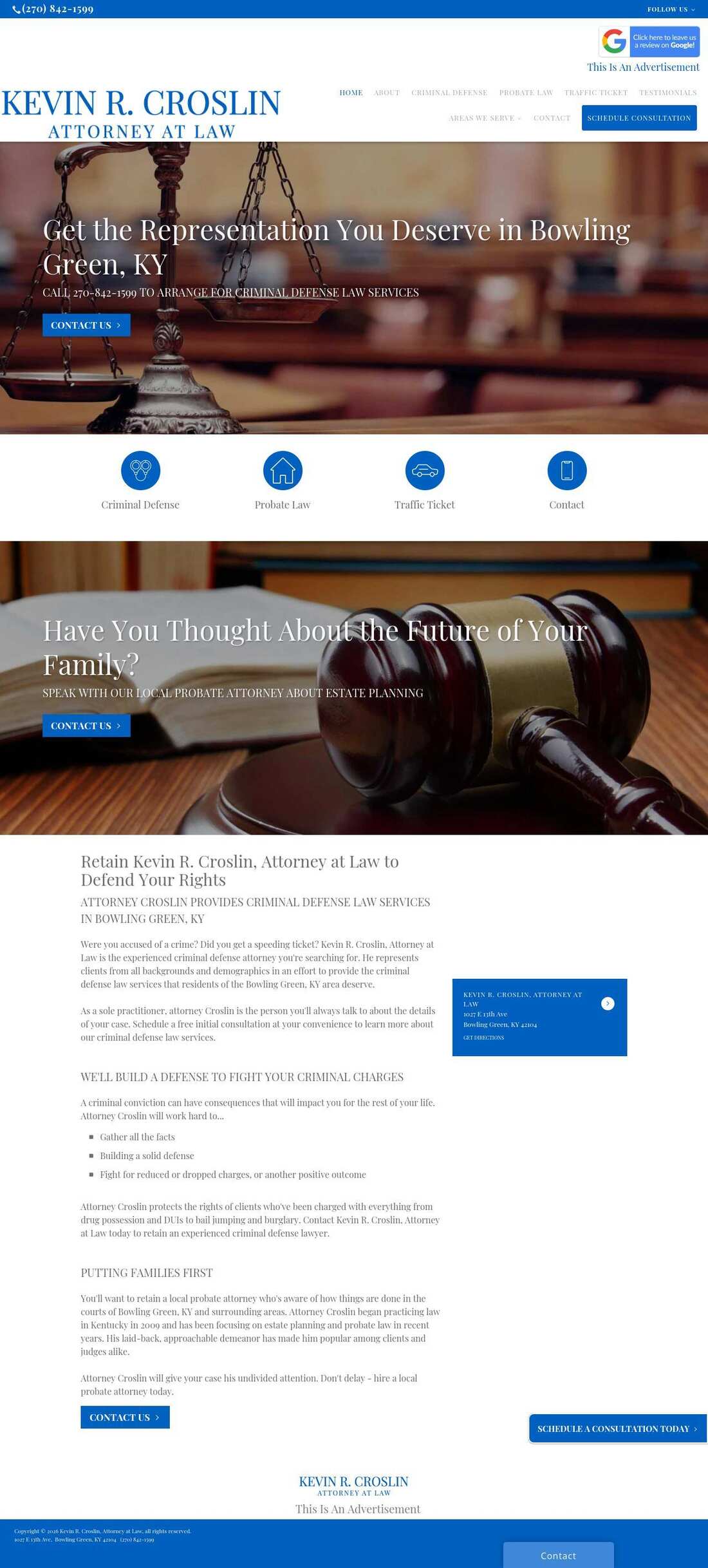 Kevin R. Croslin, Attorney at Law - Bowling Green KY Lawyers